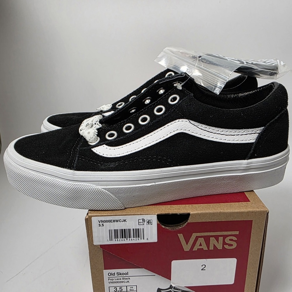 NEW Vans Old Skool Pop Lace  Black- Men's Size 3.5, Women's Size 5 ‎ #999 - Picture 5 of 10